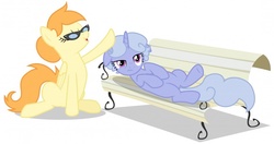 Size: 850x448 | Tagged: safe, oc, oc only, oc:dcpony, oc:oupony, chair, glasses