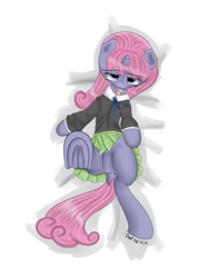 Size: 3000x4000 | Tagged: safe, artist:drafthoof, oc, oc only, oc:velvet, pony, clothes, featureless crotch, looking at you, solo, underhoof