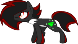 Size: 955x541 | Tagged: safe, artist:shanics, pony, male, ponified, shadow the hedgehog, simple background, solo, sonic the hedgehog, sonic the hedgehog (series), transparent background
