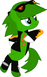 Size: 653x1080 | Tagged: safe, artist:casey-the-unicorn, artist:shanics, pony, ponified, scourge the hedgehog, simple background, solo, sonic the hedgehog, sonic the hedgehog (series), transparent background