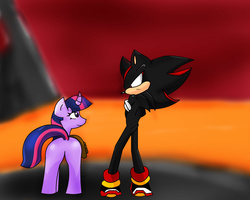 Size: 2304x1844 | Tagged: safe, artist:soul-yagami64, twilight sparkle, g4, butt, crossover, male, plot, shadow the hedgehog, sonic the hedgehog, sonic the hedgehog (series), twibutt