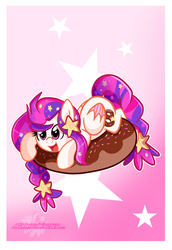 Size: 2000x2915 | Tagged: safe, artist:xwhitedreamsx, oc, oc only, bread, donut, food, high res, solo, tiny ponies