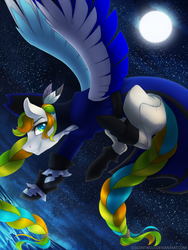 Size: 900x1200 | Tagged: safe, artist:silentwulv, oc, oc only, pegasus, pony, night, pirate, solo