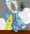 Size: 1024x1144 | Tagged: safe, artist:goomingtoll, color edit, edit, lemon hearts, twinkleshine, oc, oc:emperor vines, pony, unicorn, g4, blushing, colored, electric toothbrush, erotic tickling, feather, fetish, flask, hoof fetish, hung upside down, plant, tickle fetish, tickle torture, tickling, toothbrush, underhoof, upside down, vine