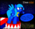 Size: 1600x1341 | Tagged: safe, artist:speedy526745, oc, oc only, oc:rivulette, barrel of doom, carnival night zone, crossover, night, platformer, solo, sonic 3 & knuckles, sonic the hedgehog (series), sonic the hedgehog 3, thought bubble