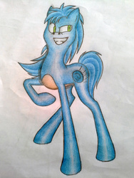 Size: 1920x2560 | Tagged: safe, artist:anna8448, pony, male, ponified, solo, sonic the hedgehog, sonic the hedgehog (series), traditional art