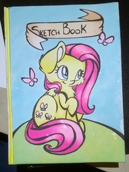 Size: 1233x1639 | Tagged: safe, artist:cutepencilcase, fluttershy, g4, female, sketchbook, solo