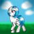 Size: 512x512 | Tagged: safe, artist:erinisanxious, dj pon-3, vinyl scratch, pony, unicorn, g4, female, grass, smiling, solo