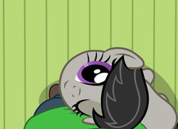 Size: 3300x2390 | Tagged: safe, artist:badumsquish, derpibooru exclusive, octavia melody, earth pony, human, pony, g4, badumsquish is trying to murder us, behaving like a cat, bunting, cute, daaaaaaaaaaaw, female, high res, looking at you, nuzzling, offscreen character, pov, rubbing, smiling, tavibetes, tavicat, weapons-grade cute, wink