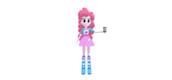 Size: 940x440 | Tagged: safe, artist:ultra-shounen-kai-z, pinkie pie, equestria girls, g4, 3d, can, fanta, female, mmd, simple background, solo, transparent background