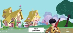 Size: 960x438 | Tagged: safe, g4, crossover, meme, ponyville, ranma 1/2, ryoga hibiki