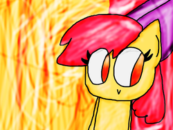 Size: 1024x768 | Tagged: safe, artist:snickerpickles, apple bloom, g4, female, portrait, solo