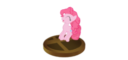 Size: 940x440 | Tagged: safe, artist:ultra-shounen-kai-z, pinkie pie, g4, 3d, crossover, mmd, simple background, super smash bros., super smash bros. brawl, transparent background, trophy