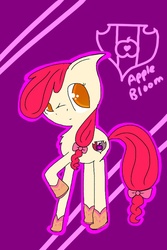 Size: 640x960 | Tagged: safe, artist:gallantserver, apple bloom, g4, boots, cutie mark, female, older, solo, tail bow, the cmc's cutie marks