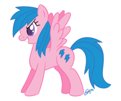 Size: 1200x1000 | Tagged: safe, artist:oomles, firefly, pegasus, pony, g1, g4, female, g1 to g4, generation leap, mare, simple background, solo, spread wings, transparent background, wings