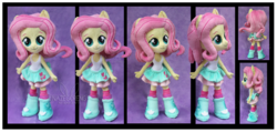 Size: 3670x1753 | Tagged: safe, artist:nazegoreng, fluttershy, equestria girls, g4, chibi, cute, handmade, irl, photo, plushie, solo