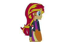 Size: 1280x714 | Tagged: safe, artist:panzerpiel, sunset shimmer, equestria girls, g4, clothes, female, simple background, skirt, solo, sunset shimmer's skirt, vector, white background