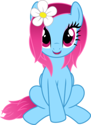 Size: 765x1045 | Tagged: safe, artist:bentec, oc, oc only, oc:caring hooves, pegasus, pony, cute, flower, flower in hair, sweet