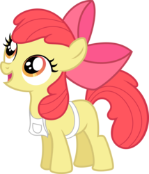 Size: 5300x6200 | Tagged: safe, artist:flizzick, apple bloom, g4, absurd resolution, apron, clothes, female, simple background, solo, transparent background, vector