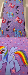 Size: 1280x3415 | Tagged: safe, part of a set, pinkie pie, rainbow dash, twilight sparkle, g4, fabric, irl, jo-ann's fabrics, merchandise, photo