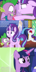 Size: 1544x3060 | Tagged: safe, edit, edited screencap, screencap, rarity, spike, starlight glimmer, twilight sparkle, alicorn, pony, g4, the cutie re-mark, bedroom eyes, card, comic, crying, cute, female, flirting, heart, hearts and hooves day, implied lovemaking, implied sex, jealous, love, love triangle, male, mare, nose in the air, ocular gushers, personal space invasion, screencap comic, ship:sparity, ship:sparlight, shipper on deck, shipping, smiling, straight, this will end in tears, twilight sparkle (alicorn), valentine's day, volumetric mouth, when she smiles