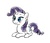 Size: 461x400 | Tagged: dead source, safe, artist:baekgup, rarity, pony, unicorn, g4, blushing, cute, female, mare, prone, raribetes, simple background, smiling, solo, white background