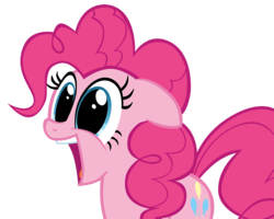 Size: 1200x959 | Tagged: safe, artist:hendro107, pinkie pie, g4, the mane attraction, .psd available, female, happy, simple background, solo, surprised, transparent background, vector