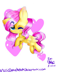 Size: 5100x6300 | Tagged: safe, artist:sundaeswirl, fluttershy, g4, absurd resolution, female, solo, wink