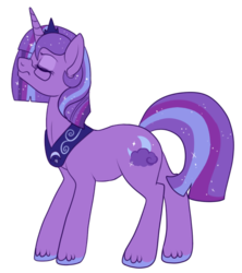 Size: 505x568 | Tagged: safe, artist:lulubell, oc, oc only, oc:moonlight eve, magical lesbian spawn, next generation, offspring, parent:princess luna, parent:twilight sparkle, parents:twiluna, simple background, solo, starry mane, transparent background