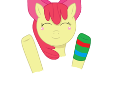 Size: 1024x756 | Tagged: safe, artist:minibrony2, apple bloom, g4, clothes, cute, female, socks, solo