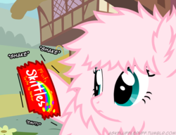 Size: 650x500 | Tagged: safe, artist:mixermike622, oc, oc only, oc:fluffle puff, g4, candy, food, skittles