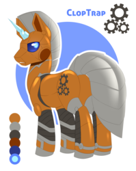 Size: 950x1196 | Tagged: safe, artist:silkensaddle, oc, oc only, oc:cloptrap, pony, robot, robot pony, unicorn, butt, commission, male, plot, simple background, solo, stallion, transparent background