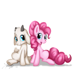 Size: 834x852 | Tagged: safe, artist:aseethe, pinkie pie, oc, goat, g4