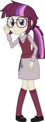 Size: 1019x2781 | Tagged: safe, artist:namyg, oc, oc only, oc:clevery fury, equestria girls, g4, magical lesbian spawn, offspring, parent:moondancer, parent:twilight sparkle, parents:twidancer, simple background, solo, transparent background