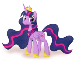 Size: 3172x2577 | Tagged: safe, artist:moemneop, twilight sparkle, alicorn, pony, g4, crown, female, high res, hoof shoes, jewelry, mare, older, peytral, regalia, solo, tiara, twilight sparkle (alicorn), ultimate twilight