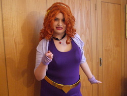 Size: 3488x2616 | Tagged: safe, artist:blazingdazzlingdusk, adagio dazzle, human, equestria girls, g4, my little pony equestria girls: rainbow rocks, clothes, cosplay, costume, female, high res, irl, irl human, photo, that orange pencil