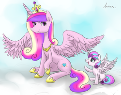 Size: 2300x1800 | Tagged: safe, artist:kanaowo, princess cadance, princess flurry heart, g4, my little pony: friendship is magic, season 6