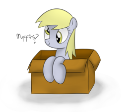 Size: 3650x3300 | Tagged: safe, artist:graytyphoon, derpy hooves, pegasus, pony, g4, box, female, high res, mare, pony in a box, solo