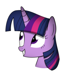 Size: 2748x3288 | Tagged: safe, artist:graytyphoon, twilight sparkle, pony, g4, bust, female, high res, looking up, portrait, simple background, smiling, solo, transparent background