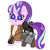 Size: 1203x1203 | Tagged: safe, artist:pastelhorses, starlight glimmer, ask poniverse, g4, 3d maneuver gear, anime, attack on titan, chibi, cute, female, solo