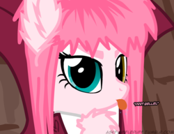Size: 650x500 | Tagged: safe, artist:mixermike622, oc, oc only, oc:fluffle puff, g4, clothes, costume, david bowie, eyeliner, goblin king, heterochromia, jareth, labyrinth (movie), movie reference, raspberry noise, reaction image, solo, stare, tongue out
