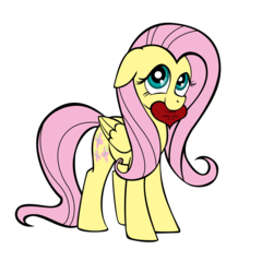 Size: 3284x3422 | Tagged: safe, artist:tsand106, part of a set, fluttershy, g4, bronybait, female, heart, high res, mouth hold, solo, valentine
