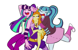 Size: 1280x818 | Tagged: safe, artist:kilanio, adagio dazzle, aria blaze, sonata dusk, equestria girls, g4, boi, dramatic, draw the squad, eyes closed, faic, i'm surrounded by idiots, meme, open mouth, simple background, the dazzlings, transparent background