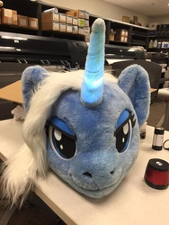 Size: 720x960 | Tagged: safe, artist:atalonthedeer, artist:ramivic, trixie, pony, unicorn, g4, female, fursuit, horn, irl, mare, photo