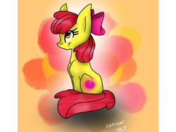 Size: 1000x750 | Tagged: safe, artist:snowflakedrawz, apple bloom, g4, cutie mark, female, solo, the cmc's cutie marks