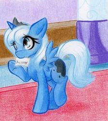 Size: 3972x4454 | Tagged: safe, artist:emberslament, princess luna, g4, blank flank, female, filly, solo, woona