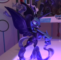 Size: 735x720 | Tagged: safe, nightmare moon, g4, official, fan series, female, gritted teeth, guardians of harmony, rearing, solo, spread wings, toy
