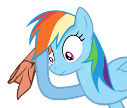 Size: 522x443 | Tagged: safe, derpibooru exclusive, rainbow dash, pegasus, pony, g4, female, mare, meme, reaction image, simple background, solo, sweating towel guy, vector, white background