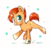 Size: 900x858 | Tagged: safe, artist:ipun, sunburst, pony, unicorn, g4, backwards cutie mark, blaze (coat marking), blushing, coat markings, facial markings, looking at you, male, simple background, smiling, socks (coat markings), solo, white background, wingding eyes