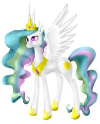 Size: 2000x2480 | Tagged: safe, artist:flutterwry, artist:honey23530, princess celestia, alicorn, pony, g4, female, high res, mare, simple background, solo, spread wings, transparent background, wings